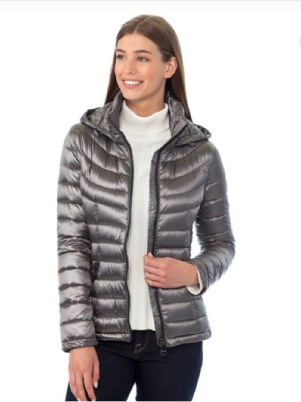 Women's Metallic Puffer Jacket